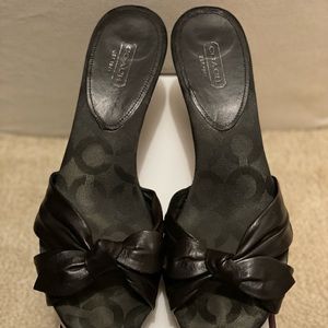 Coach sandals, Black, size 10